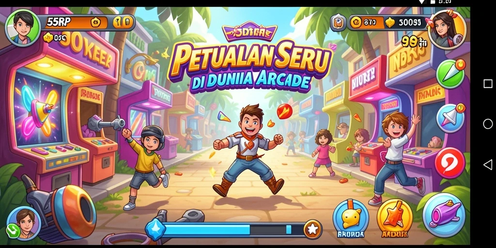 Tampilan gameplay seru dari 55RP yang penuh warna.