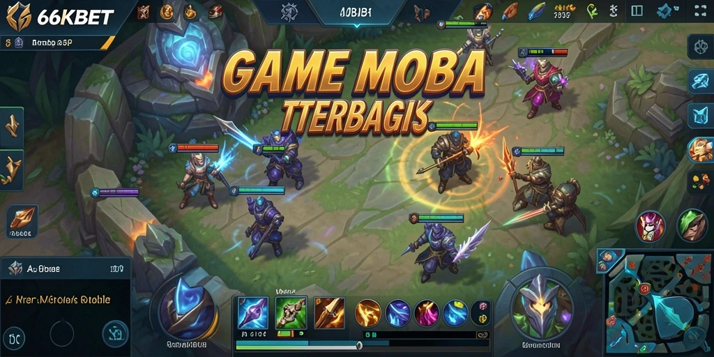 Tangkapan layar gameplay 66KBET dengan pertarungan seru antar tim.