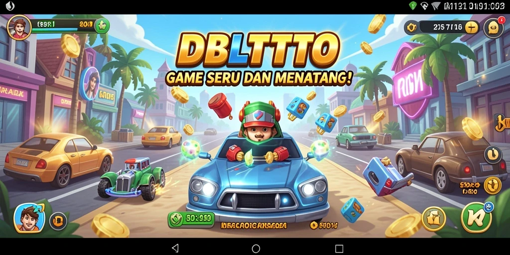 Tangkapan layar utama DBLTOTO yang menunjukkan aksi gameplay seru di kategori Arcade.