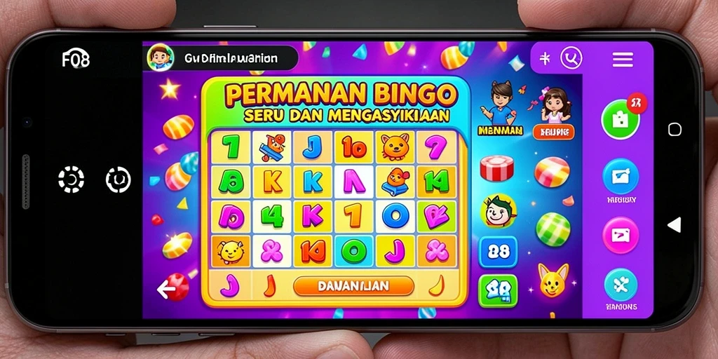 Screenshot gameplay F08 yang menampilkan momen seru bermain Bingo.