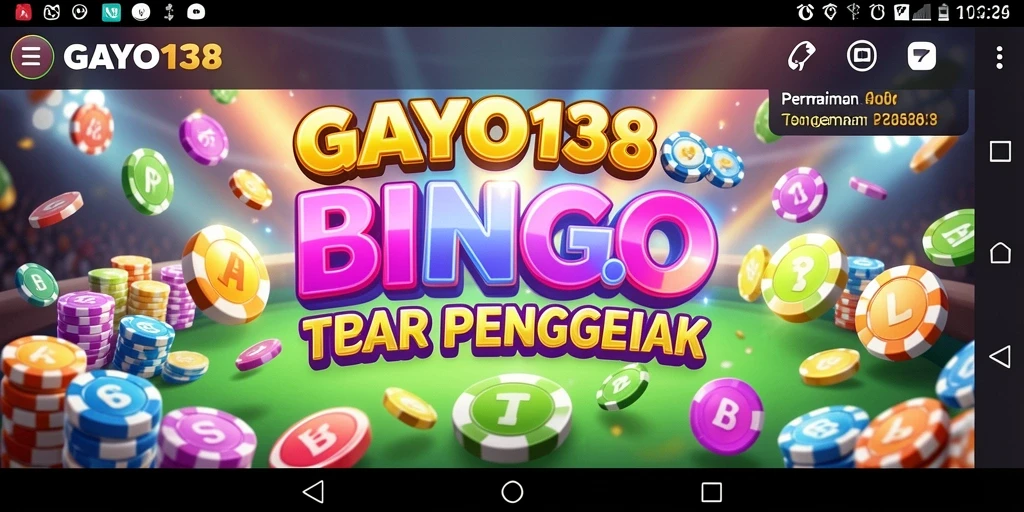 Screenshot gameplay GAYO138 menampilkan suasana Bingo yang seru.