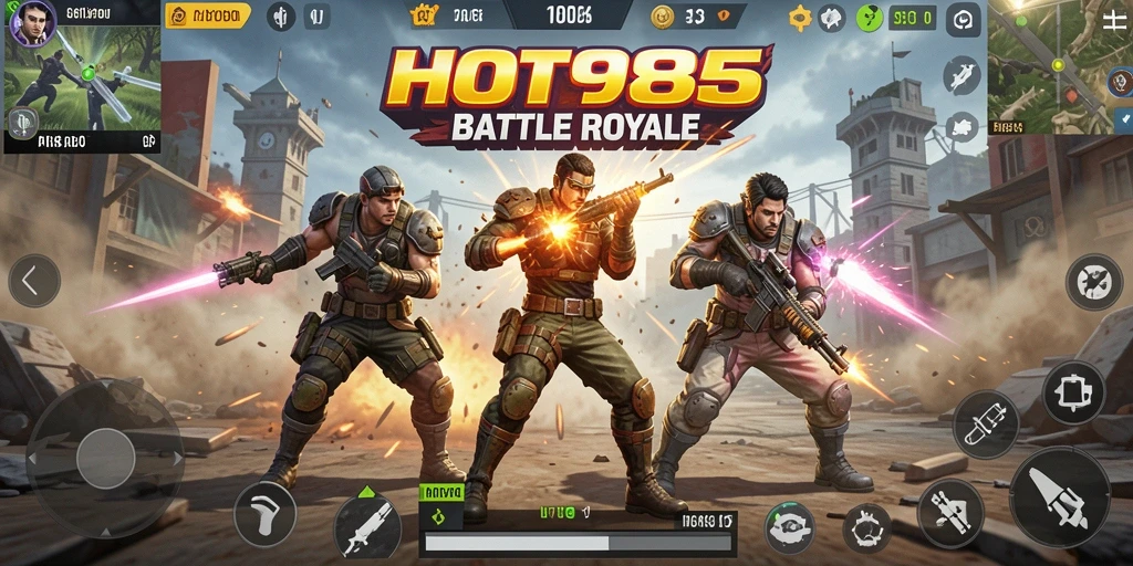 Gameplay menarik dalam arena Battle Royale yang intens.