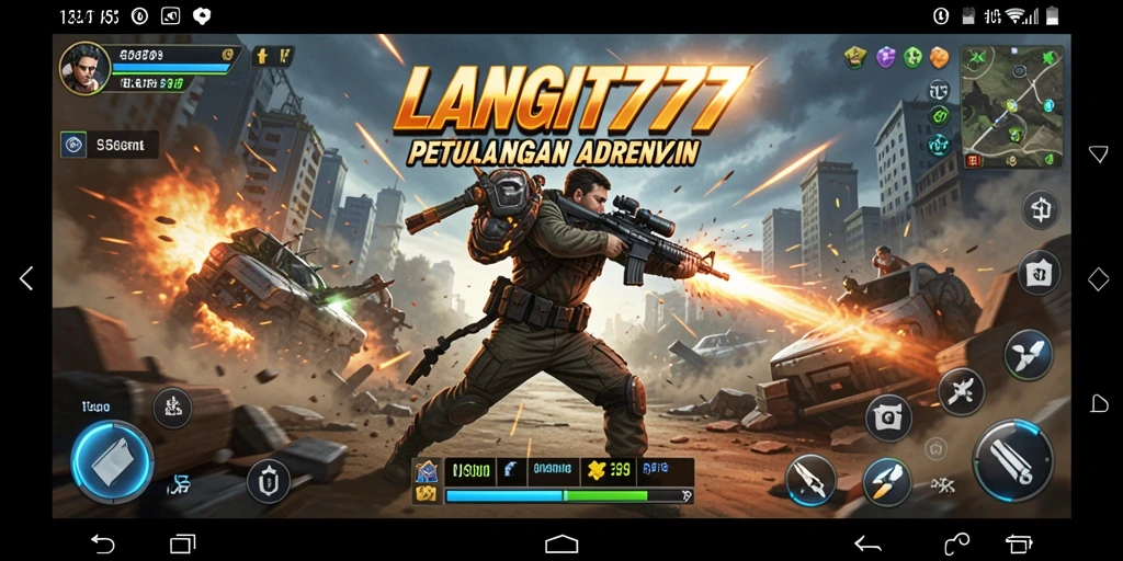 Screenshot LANGIT777 menampilkan aksi mendebarkan di dalam permainan.