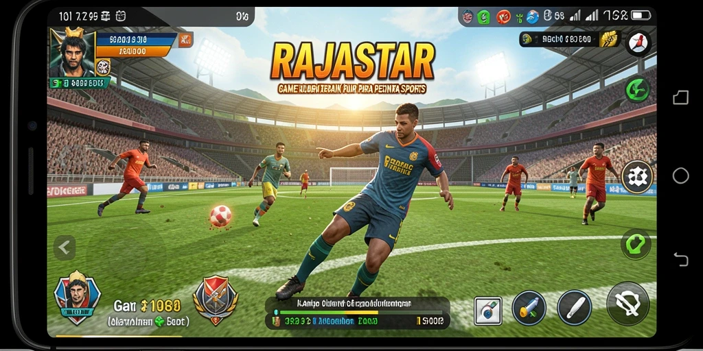 Tampilan menarik dari gameplay RAJASTAR yang penuh aksi olahraga.