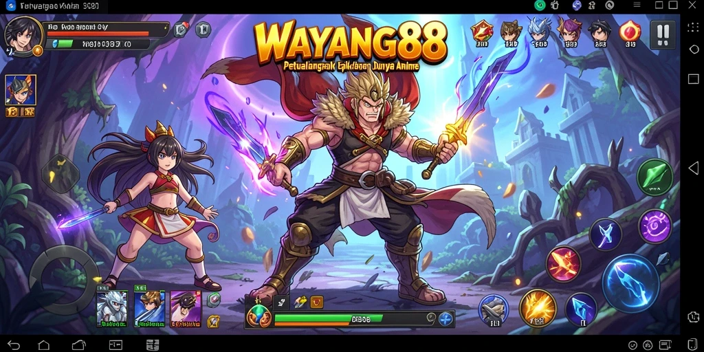 Gameplay menakjubkan penuh karakter anime.